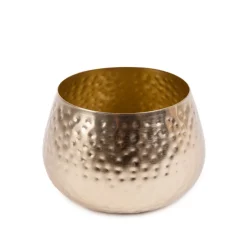 HOMLA Oslonka Na Doniczke Dritto Mlotkowana Zlota 14X14X9 Cm Zloty Best