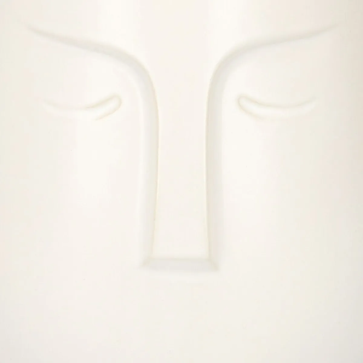 HOMLA Oslonka Na Doniczke Face Biala 14X15 Cm Bialy Clearance