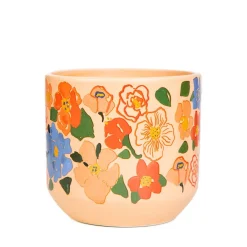 HOMLA Oslonka Na Doniczke Floral Aura W Kolorowe Kwiaty 13,5X13,5X12,5 Cm Hot