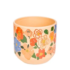 HOMLA Oslonka Na Doniczke Floral Aura W Kolorowe Kwiaty 13,5X13,5X12,5 Cm Hot