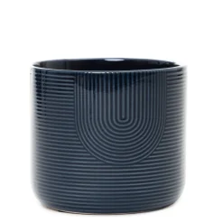 HOMLA Oslonka Na Doniczke Loa Granatowa 15X13Cm Granatowy New