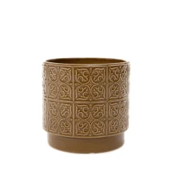 HOMLA Oslonka Na Doniczke Marali W Orientalny Wzor Brazowa 13,5X13 Cm New