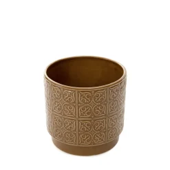 HOMLA Oslonka Na Doniczke Marali W Orientalny Wzor Brazowa 13,5X13 Cm New