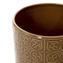 HOMLA Oslonka Na Doniczke Marali W Orientalny Wzor Brazowa 13,5X13 Cm New