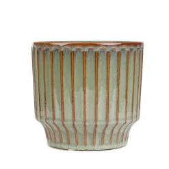 HOMLA Oslonka Na Doniczke Maya Ceramiczna Zielona 13,8X13,8X12,8 Cm Online
