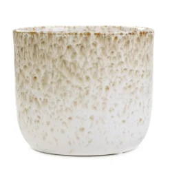 HOMLA Oslonka Na Doniczke Oasis Z Bezowym Wzorem 13X13X11,5 Cm