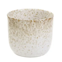 HOMLA Oslonka Na Doniczke Oasis Z Bezowym Wzorem 13X13X11,5 Cm