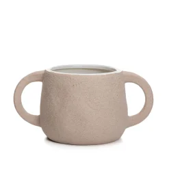HOMLA Oslonka Na Doniczke Sabbia Z Duzymi Uchwytami Bezowa 25,5X16X13 Cm Online