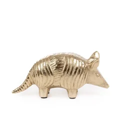 HOMLA Ozdoba Stojaca Girona Pancernik Zloty 16X6X7 Cm Discount