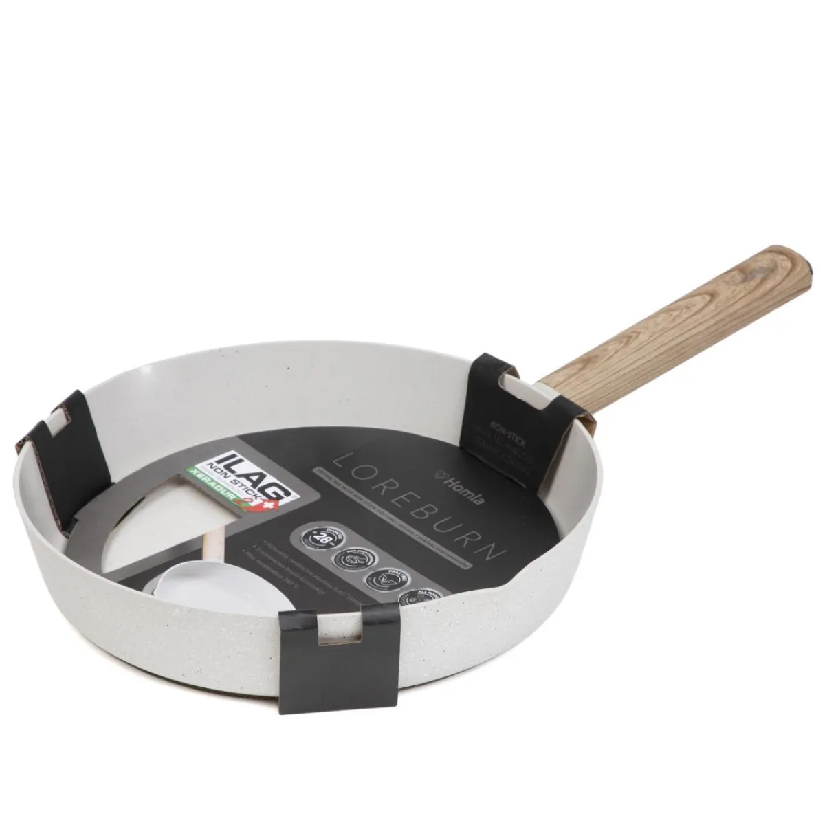 HOMLA Patelnia Loreburn Z Powloka Ceramiczna Smietankowa 28 Cm Sale