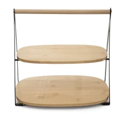 HOMLA Patera Bambou Bambusowa 2 Poziomowa 25X28 Cm Discount