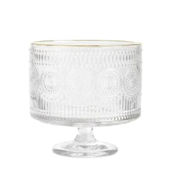 HOMLA Patera Barrel Szklana We Wzory 20X20 Cm Outlet