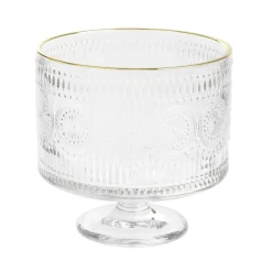 HOMLA Patera Barrel Szklana We Wzory 20X20 Cm Outlet