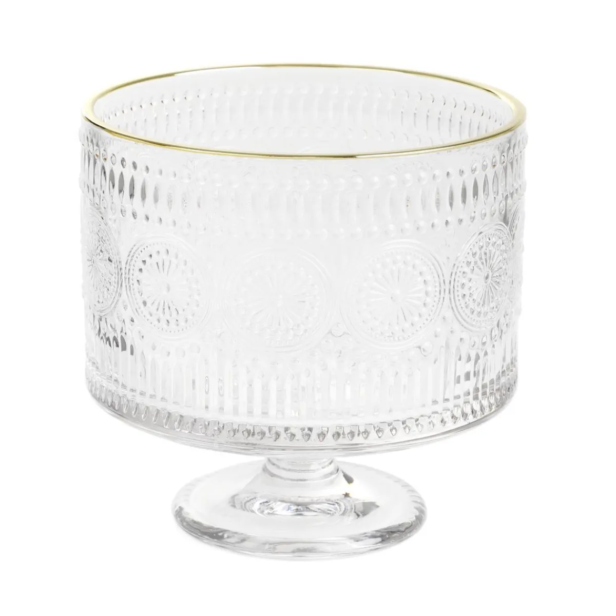 HOMLA Patera Barrel Szklana We Wzory 20X20 Cm Outlet
