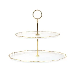 HOMLA Patera Lisala Dwupoziomowa Transparentna 21 Cm, 28 Cm Clearance