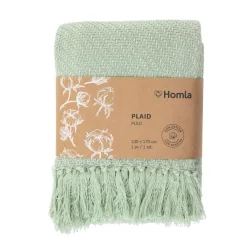 HOMLA Pled Morris Pistacjowy Z Fredzlami 130X170 Cm Zielony Clearance