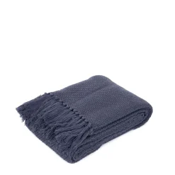 HOMLA Pled Morris Z Fredzlami Granatowy 130X170 Cm Clearance