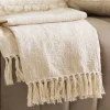 HOMLA Pled Nori Bawelniany Z Bezowym Wzorem 130X170 Cm Clearance