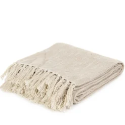HOMLA Pled Nori Bawelniany Z Bezowym Wzorem 130X170 Cm Clearance