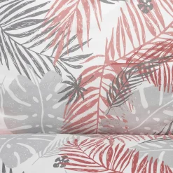 HOMLA Pościel Botanical Z Mikrofibry W Rozowo-Szare Liscie 140X200 Cm + 1*70X80 Cm Clearance