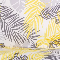 HOMLA Pościel Botanical Z Mikrofibry W Zolto-Szare Liscie 160X200 Cm Szary Sale