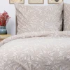HOMLA Pościel Coraline Bawelniana Bezowa W Liscie 200X220 Cm Sale