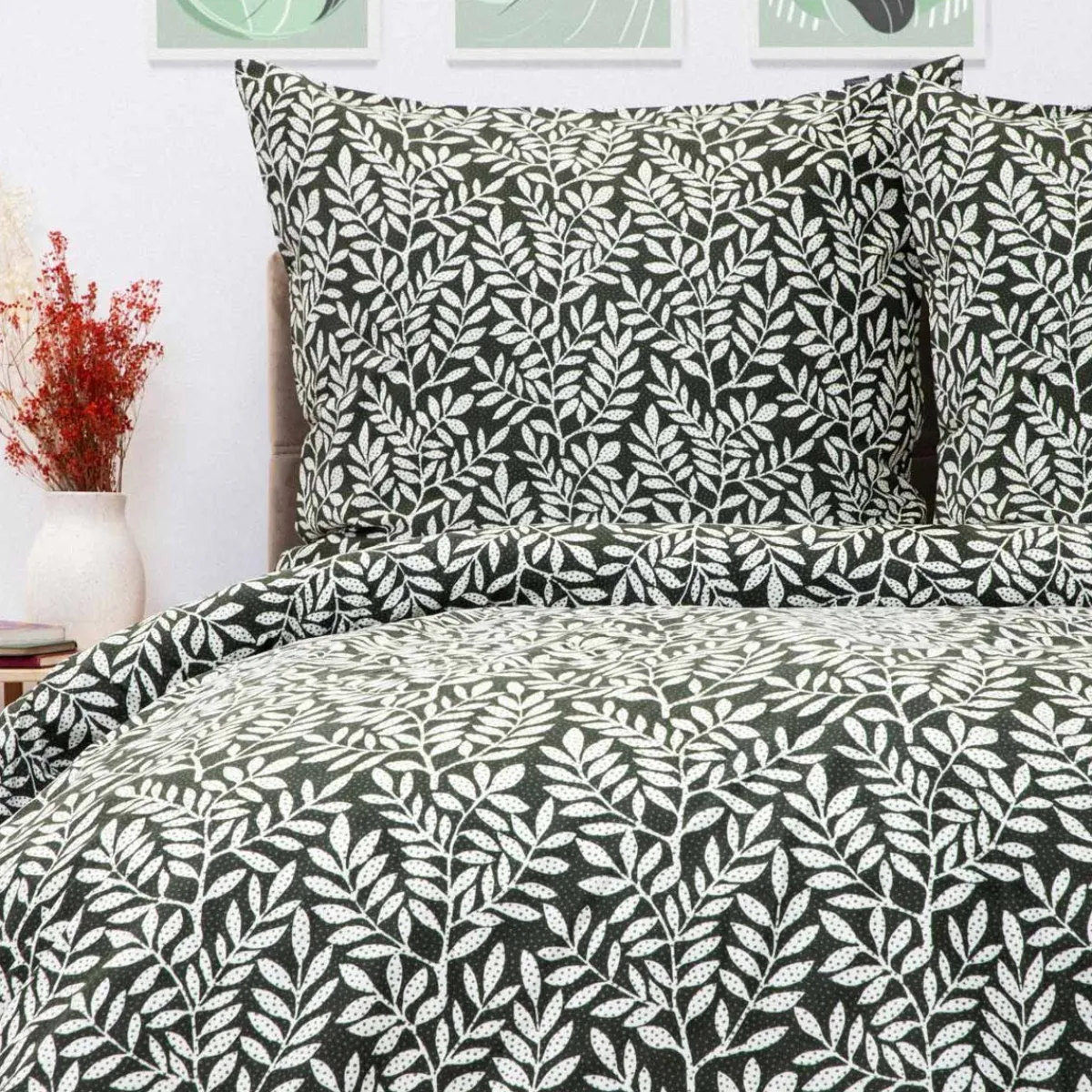 HOMLA Pościel Dessie Z Mikrofibry W Liscie 160X200 Cm Discount