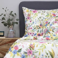 HOMLA Pościel Floral Z Mikrofibry W Kolorowe Kwiatki 200X220 Cm Wielokolorowy Discount