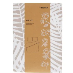 HOMLA Pościel Fyllo Bawelniana W Liscie 160X200 Cm Brazowy Outlet