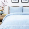 HOMLA Pościel Gabriele Perkalowa Niebieska Z Haftem Premium 200X220 + 2*50X60 Cm Discount