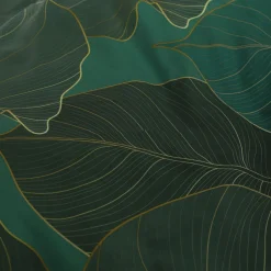 HOMLA Pościel Gallo Z Mikrofibry Zielona W Liscie 160X200 Cm Zielony Best