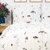 HOMLA Pościel Idalia Satynowa W Kwiaty 160X200 Cm Bezowy Clearance