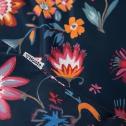 HOMLA Pościel Vabel Z Mikrofibry Granatowa W Liscie I Kwiaty 200X220 Cm Wielokolorowy Clearance