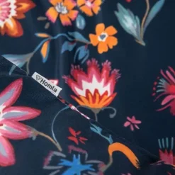 HOMLA Pościel Vabel Z Mikrofibry Granatowa W Liscie I Kwiaty 140X200 Cm + 1*70X80 Cm Outlet