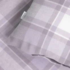 HOMLA Pościel Vella Flanelowa W Szara Krate 160X200 Cm + 1 X 50X60 Cm Sale