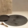 HOMLA Podkladka Do Jadalni Skine Czarna 38 Cm Turkusowy