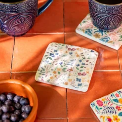 HOMLA Podkladka Melte Ceramiczna Drobne Kwiaty I Listki 4 Szt. Outlet