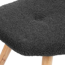 HOMLA PodNożek Moss Teddy Boucle W Tkaninie Teddy Czarny 61X41X38 Cm Sale