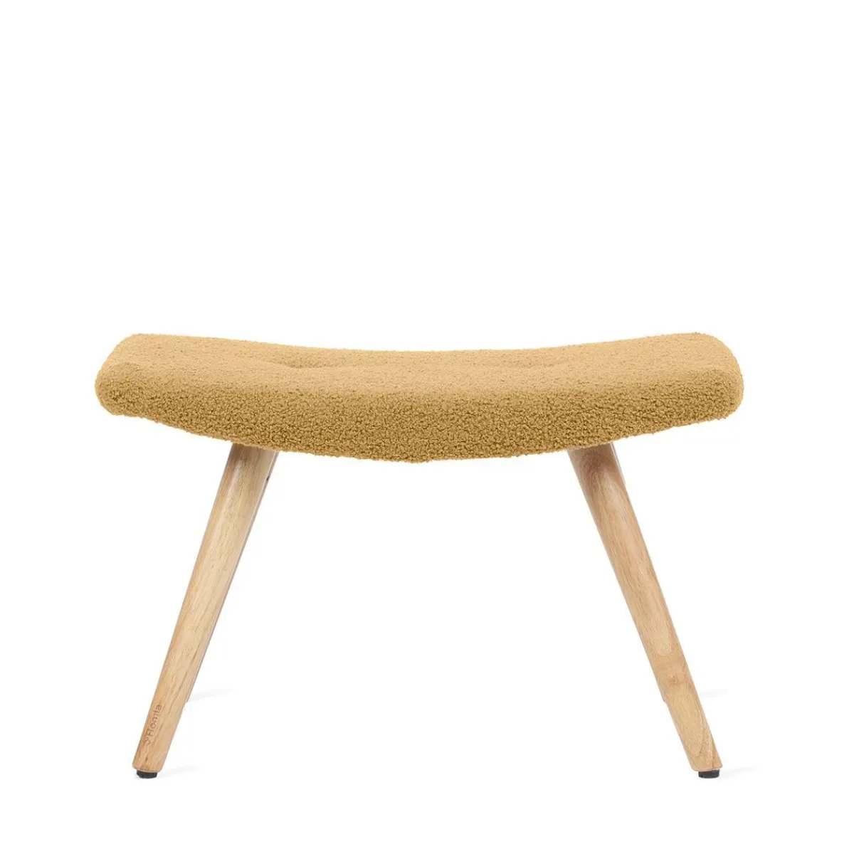 HOMLA PodNożek Moss Teddy Boucle W Tkaninie Teddy Musztardowy 61X41X38 Cm Discount