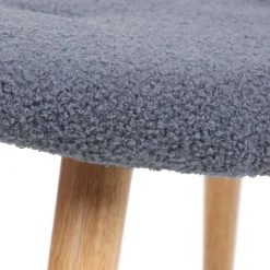 HOMLA PodNożek Moss Teddy Boucle W Tkaninie Teddy Granatowy 61X41X38 Cm Discount