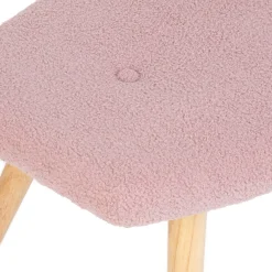 HOMLA PodNożek Moss Teddy Boucle W Tkaninie Teddy 61X41X38 Cm Rozowy Sale