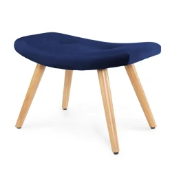HOMLA PodNożek Moss Welurowy 61X41X38 Cm Granatowy Online