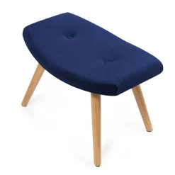 HOMLA PodNożek Moss Welurowy 61X41X38 Cm Granatowy Online