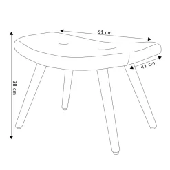 HOMLA PodNożek Moss Welurowy 61X41X38 Cm Granatowy Online