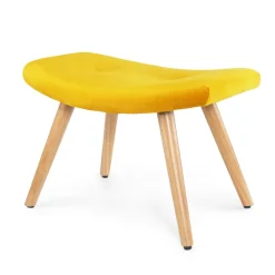 HOMLA PodNożek Moss Welurowy 61X41X38 Cm Zolty Sale
