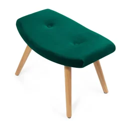 HOMLA PodNożek Moss Welurowy 61X41X38 Cm Zielony New