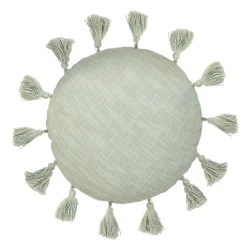 HOMLA Poduszka Tonne Okragla Bawelniana Z Fredzlami 40 Cm