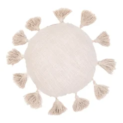 HOMLA Poduszka Tonne Okragla Bawelniana Z Fredzlami 40 Cm Best