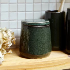 HOMLA Pojemnik Brilia Zielony 8,6X8,6X9 Cm Outlet