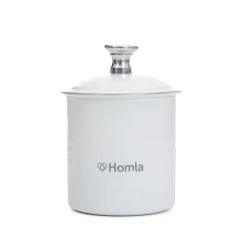 HOMLA Pojemnik Casay Bialy Z Pokrywka 7X8,5 Cm Discount